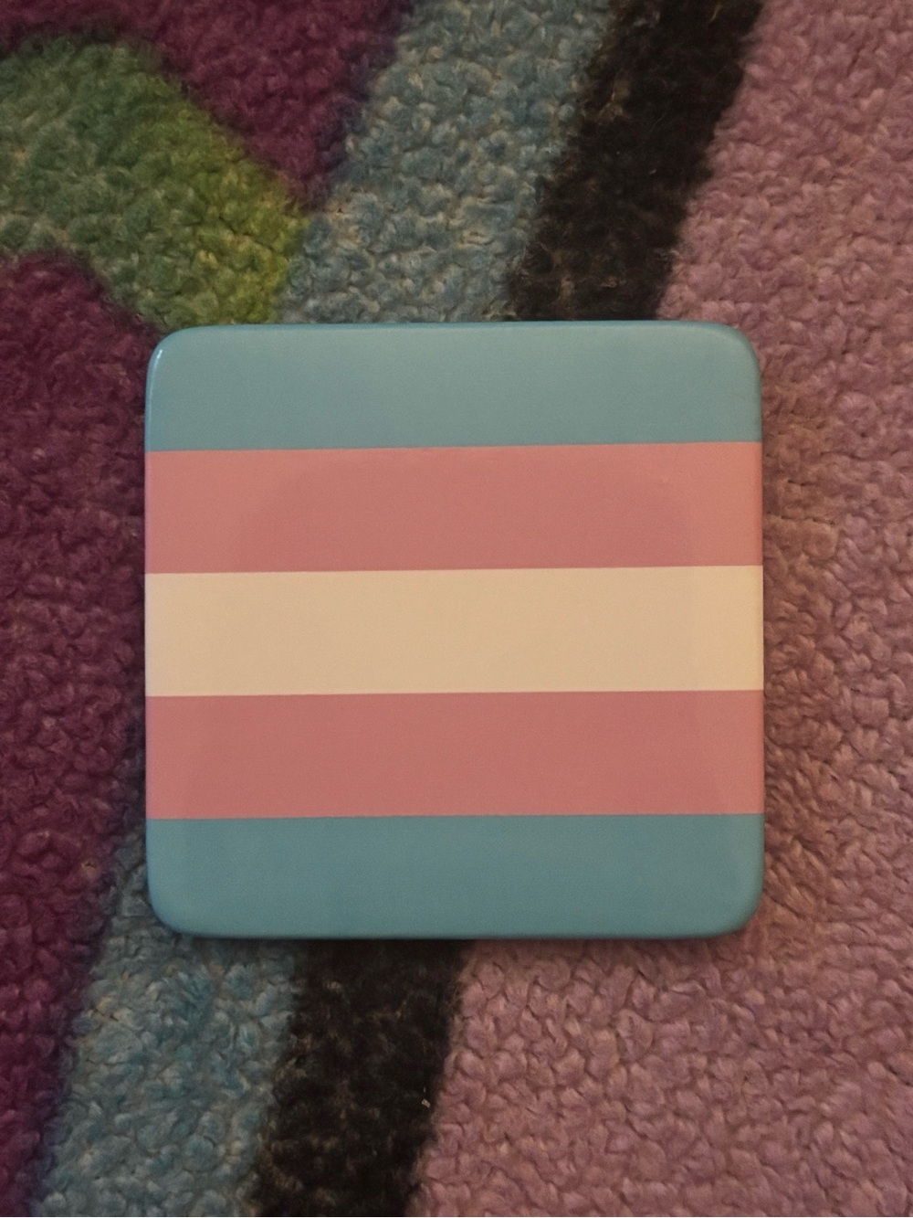 free w/ purchase 💰 square trans pride pin